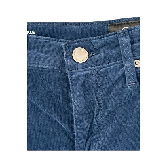 Adriano Goldschmied Pants Womens 27 Super Skinny Legging Ankle Blue Corduroy - Picture 2 of 9